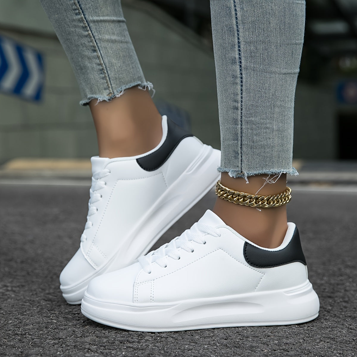 Kvinnenes Sneakers Ergonomisk Design Lett Pustende Tekstil 4