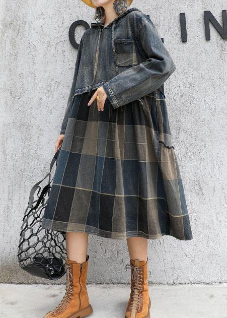 Kvinnens Hettekjole med Patchwork Design 2