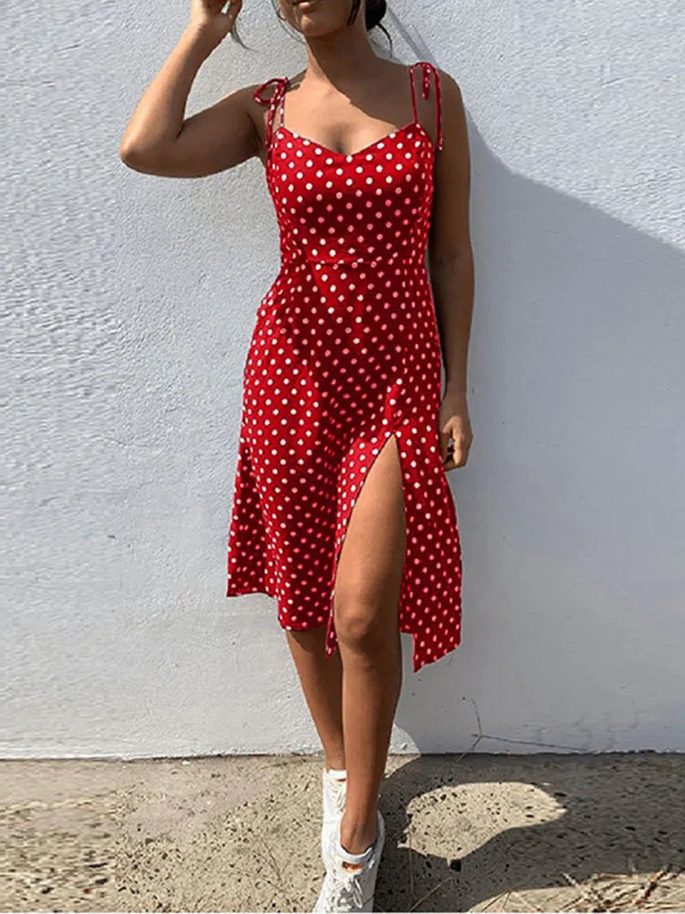 Kvinnens Sommerkjole med Polka Dot Design 1