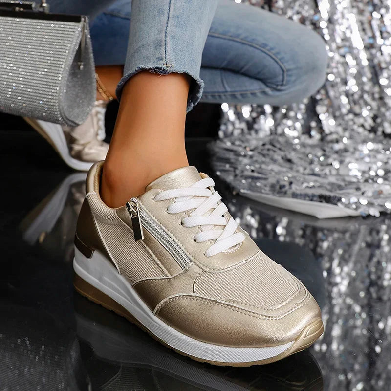 Kvinners Ankelhøye Sneakers med Plattform 3