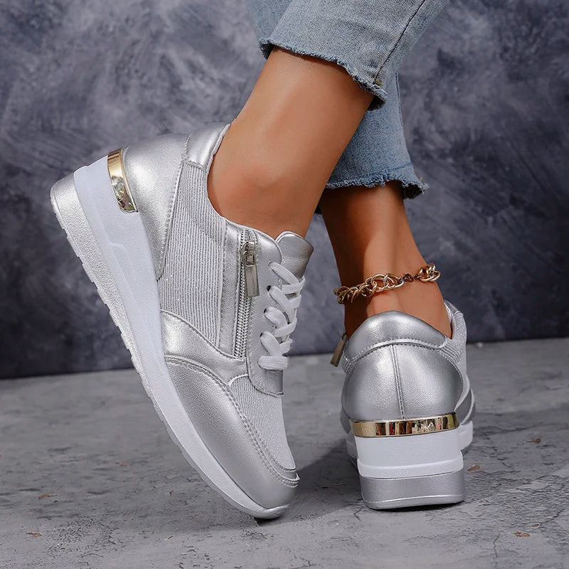 Kvinners Ankelhøye Sneakers med Plattform 5