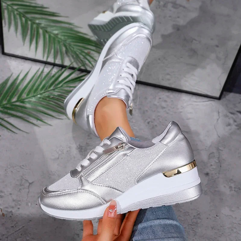 Kvinners Ankelhøye Sneakers med Plattform 6