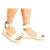 Kvinners Ankelrem Wedge Sandal Hvit 0