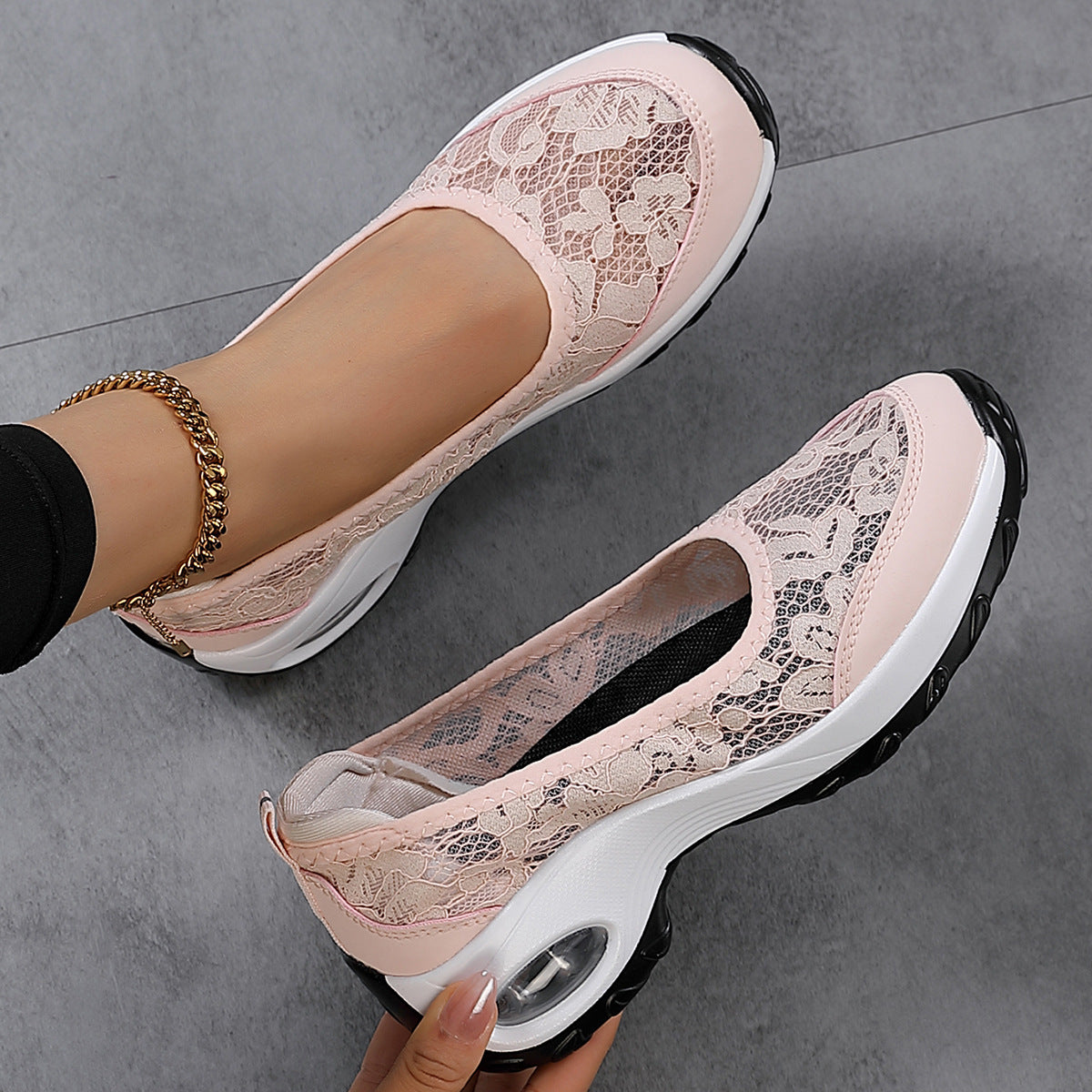 Kvinners Ballerina Sko med Pustende Design og Komfortabel Fotseng 3