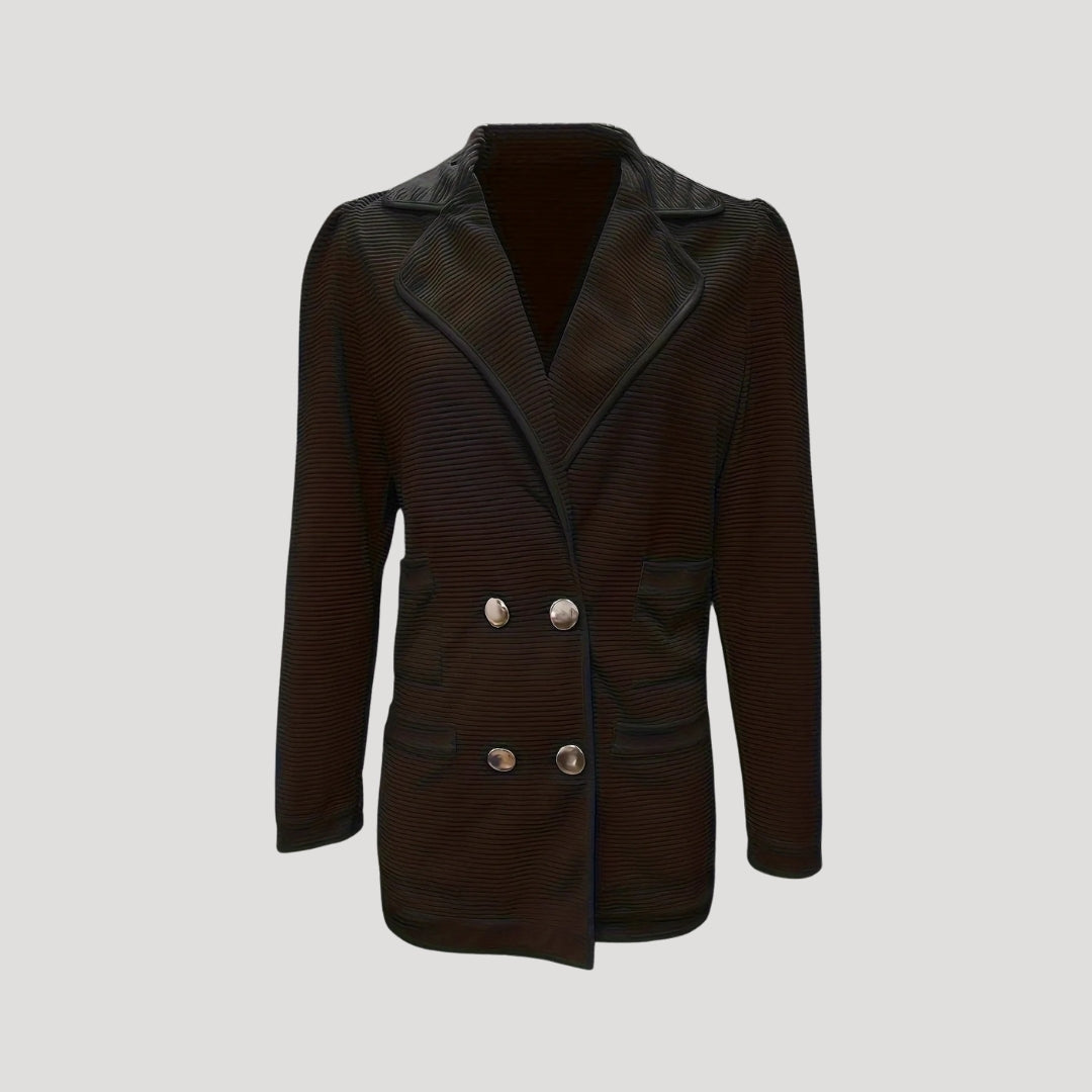 Kvinners Blazer Dobbelt Snap Stilig 1