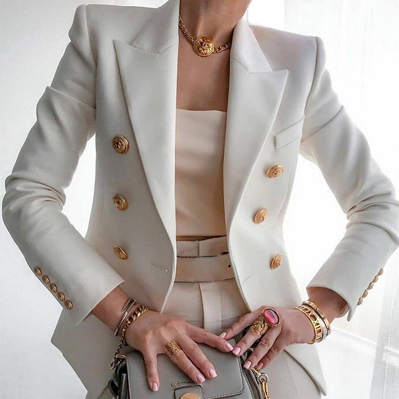 Kvinners Blazer Uformell Stil 3
