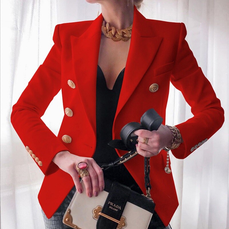 Kvinners Blazer Uformell Stil 4