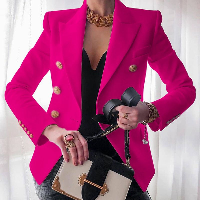 Kvinners Blazer Uformell Stil 7