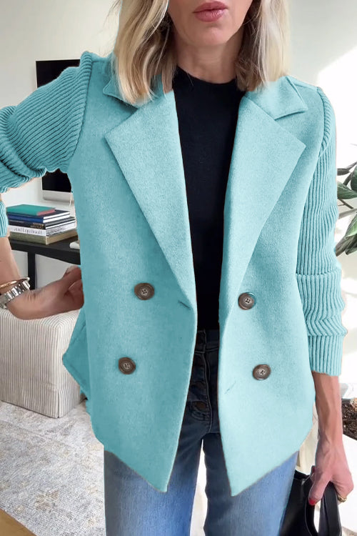 Kvinners Blazer med Strikket Design 4