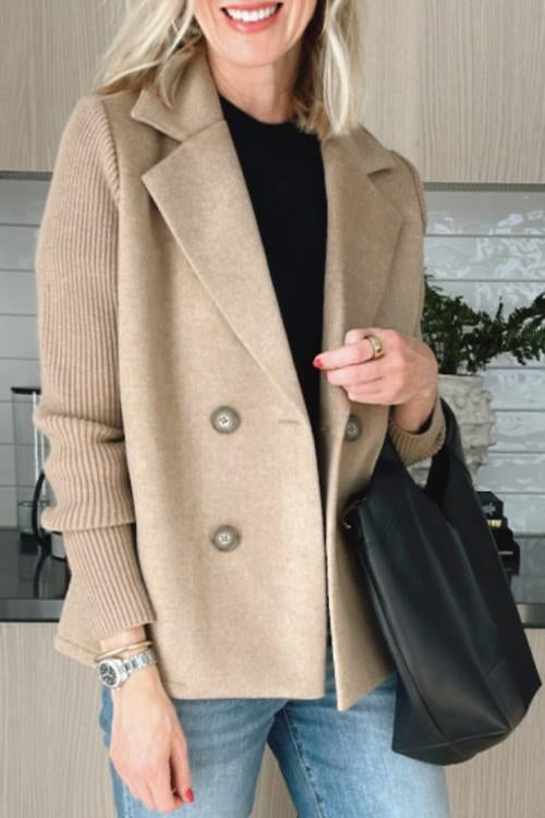 Kvinners Blazer med Strikket Design 6