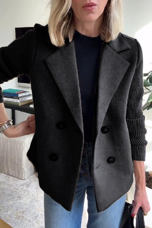 Kvinners Blazer med Strikket Design 7