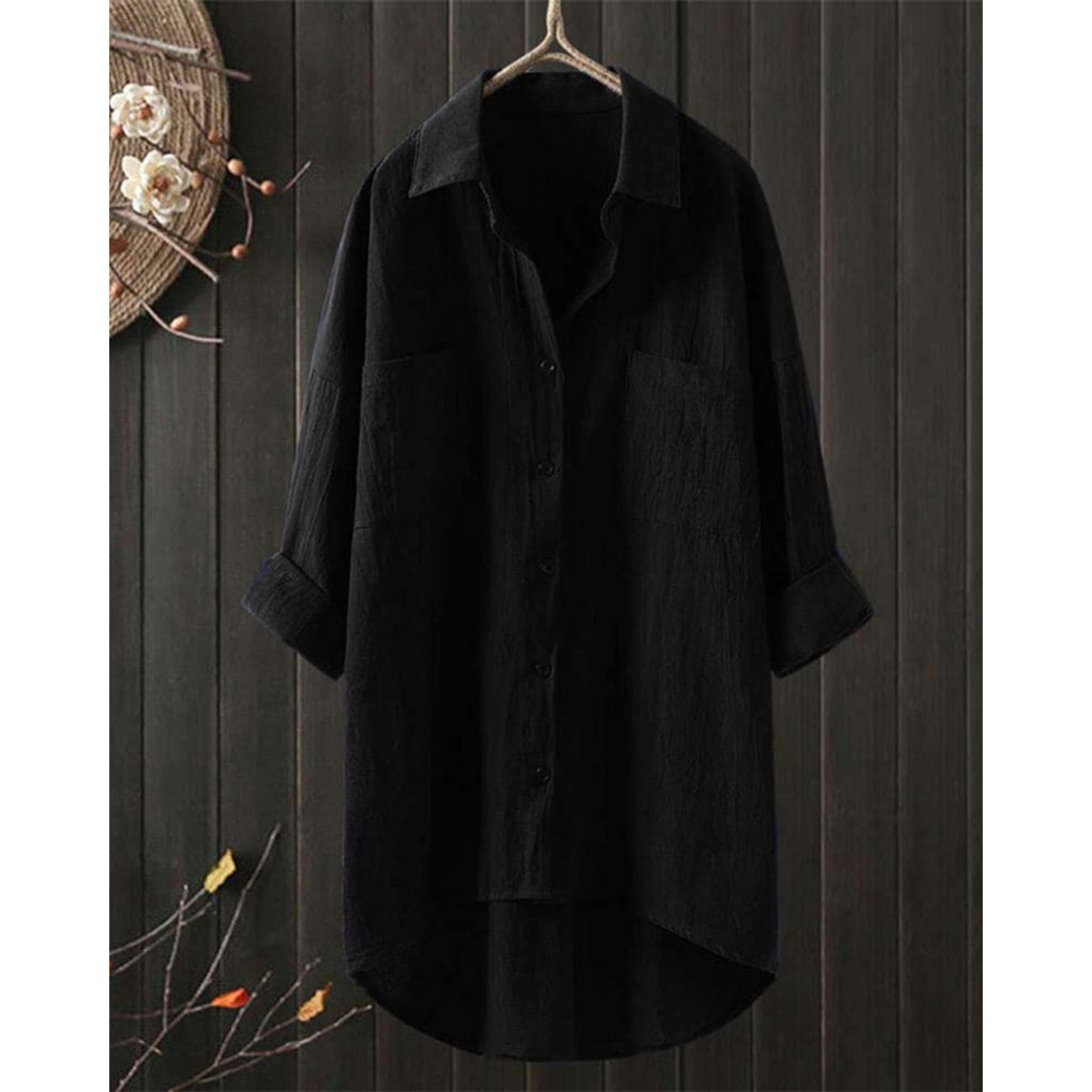 Kvinners Bluse Luftig Design med Lange Ermer 1