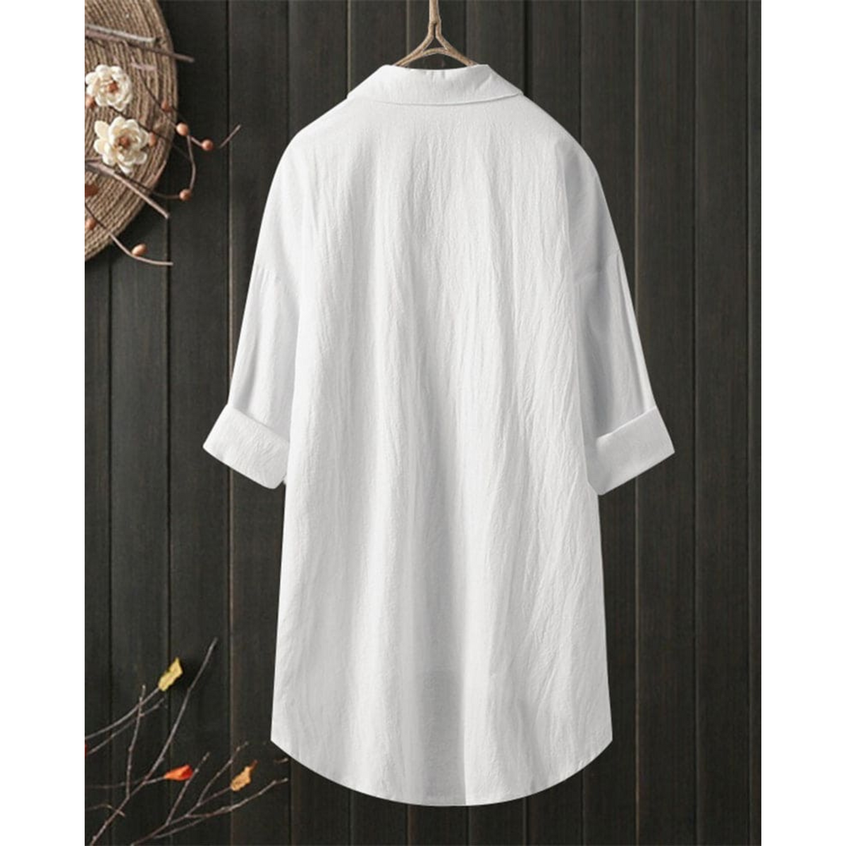 Kvinners Bluse Luftig Design med Lange Ermer 6