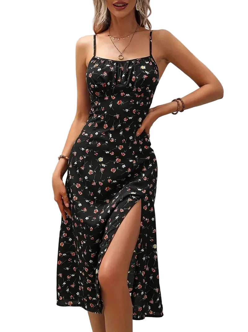Kvinners Boho Strandkjole med Blomstertrykk 0