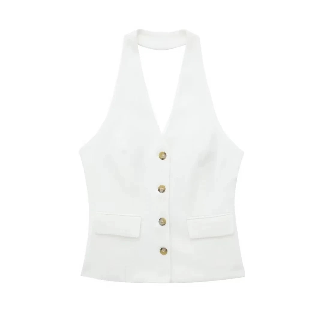 Kvinners Buksedrakt med Halter og Blazer 7