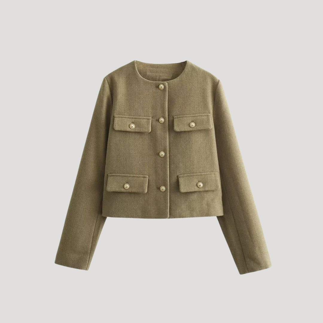 Kvinners Cardigan med Knapper og Lommer 5