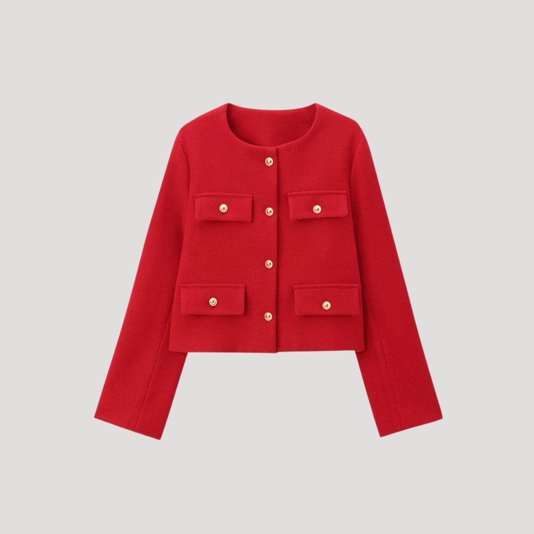 Kvinners Cardigan med Knapper og Lommer 8