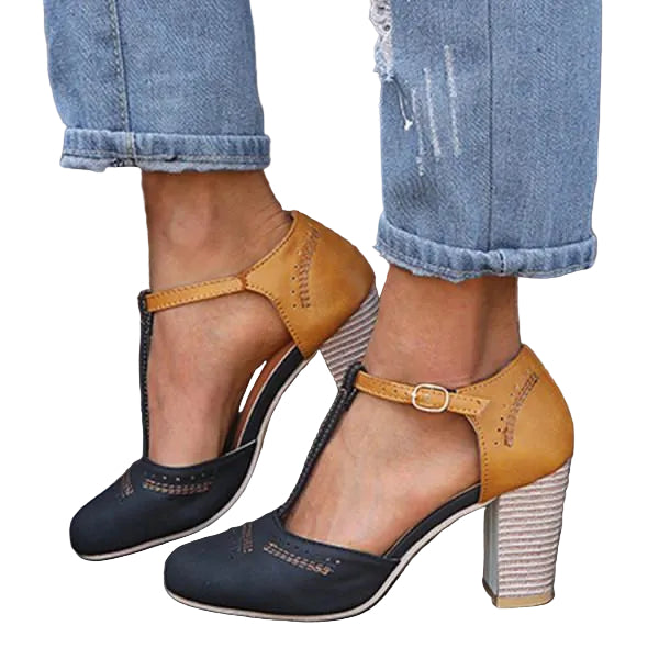 Kvinners Chunky Heel Mary Janes 0