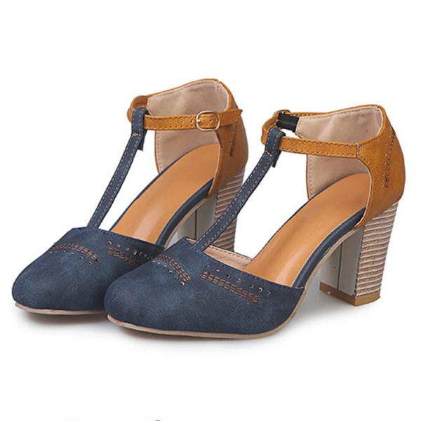 Kvinners Chunky Heel Mary Janes 1