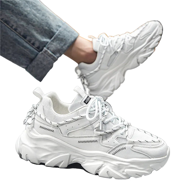 Kvinners Chunky Sneakers Sklisikker Såle 4