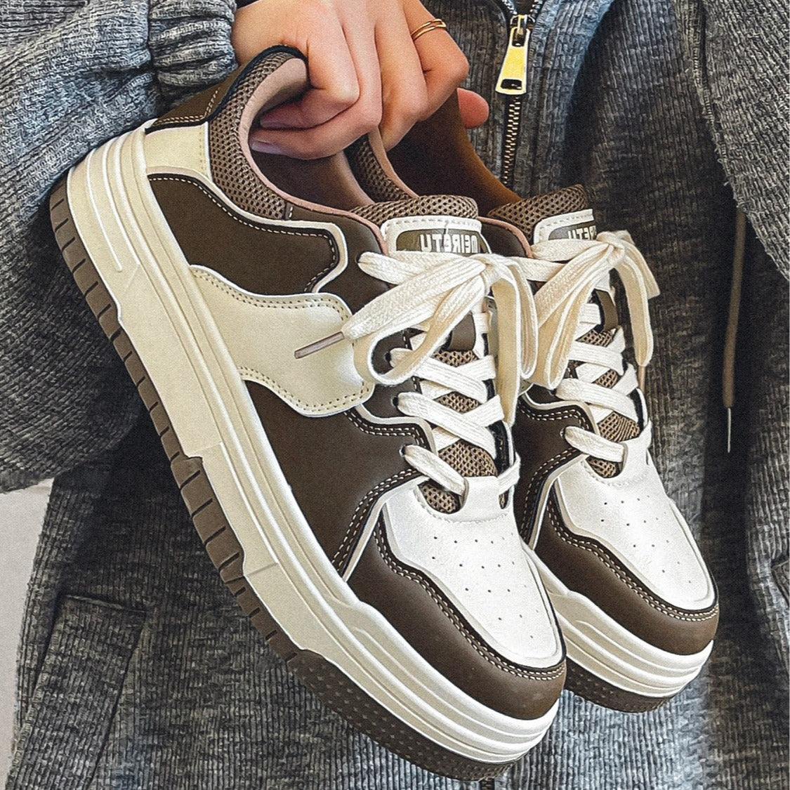 Kvinners Chunky Sneakers Trendy Design 1