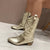 Kvinners Cowboystøvler Metallisk Design Moderne Stil 5