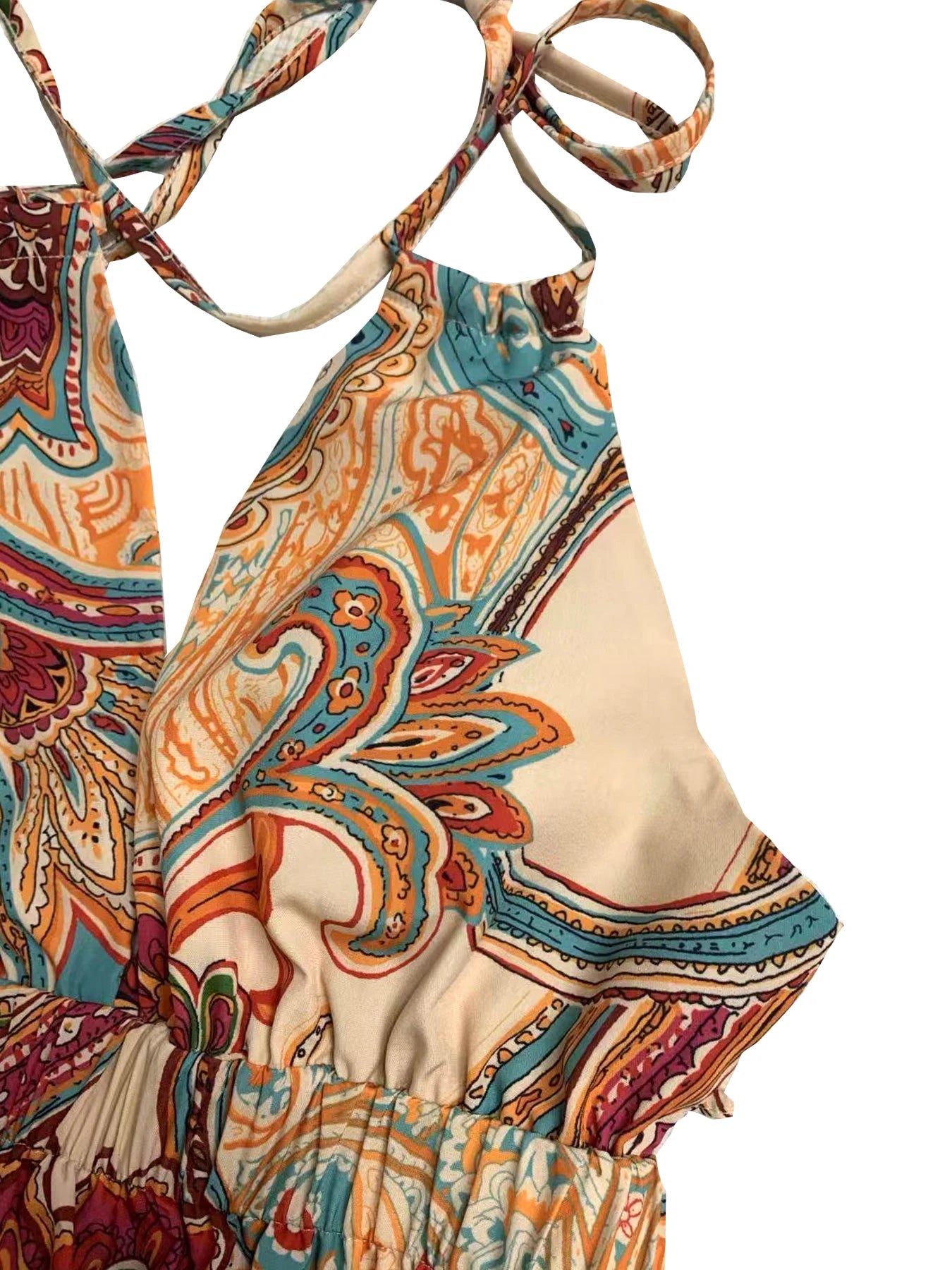 Kvinners Crop Minikjole Ryggløs Boho-Design 5