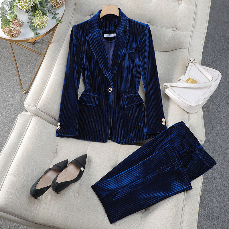 Kvinners Dresssett med Lang Blazer 1