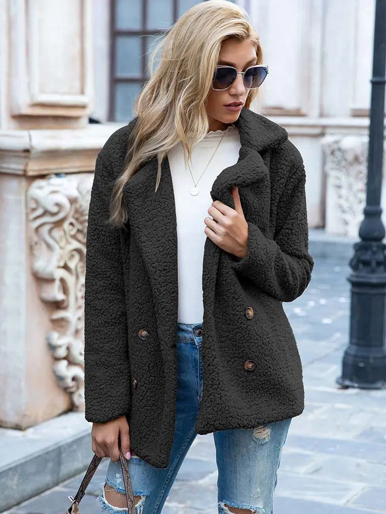 Kvinners Faux Fur Jakke Elegant Myk og Komfortabel 12