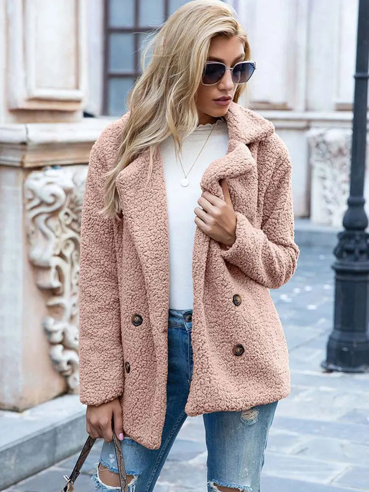 Kvinners Faux Fur Jakke Elegant Myk og Komfortabel 13