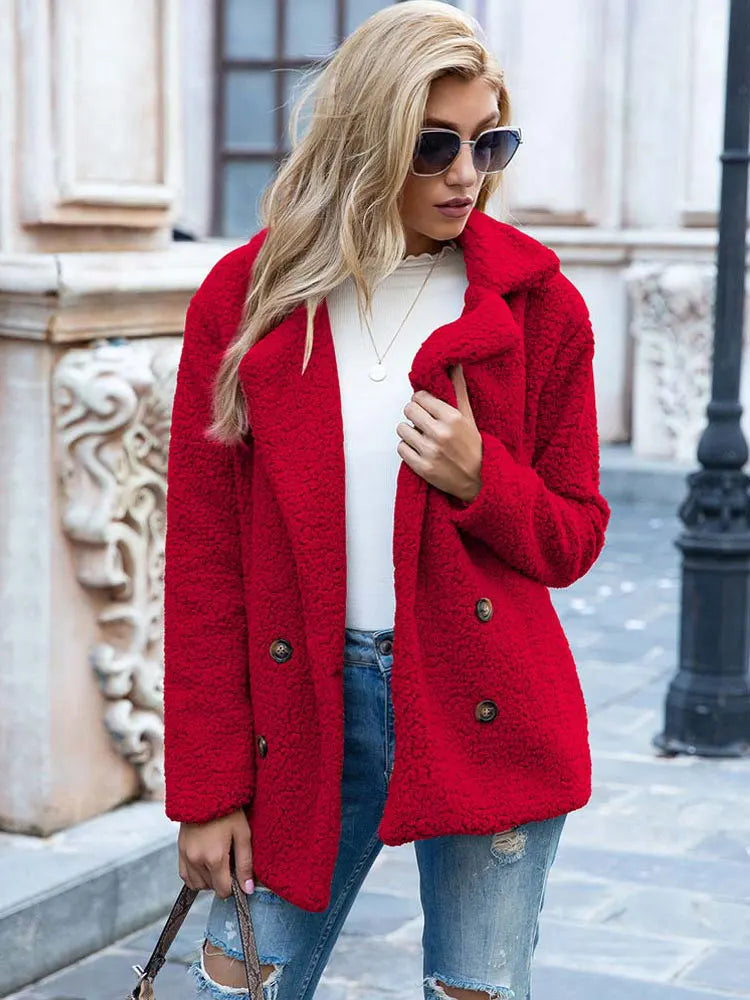 Kvinners Faux Fur Jakke Elegant Myk og Komfortabel 14