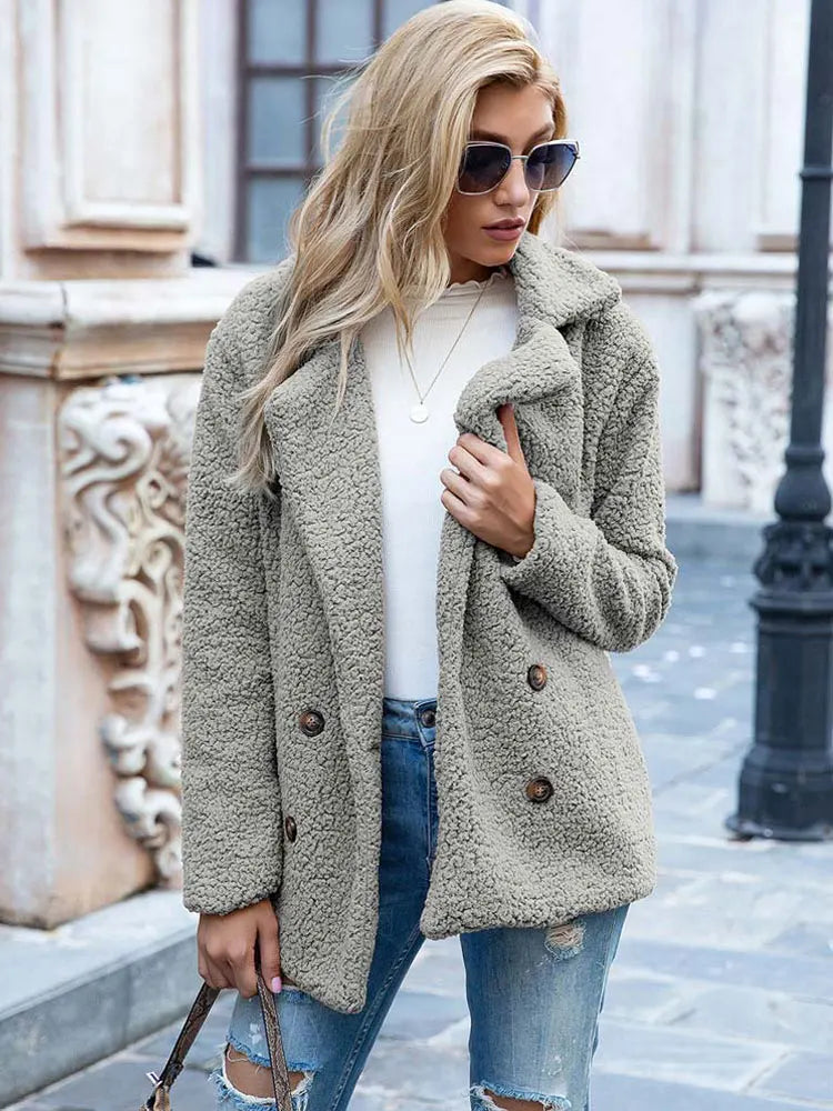 Kvinners Faux Fur Jakke Elegant Myk og Komfortabel 15