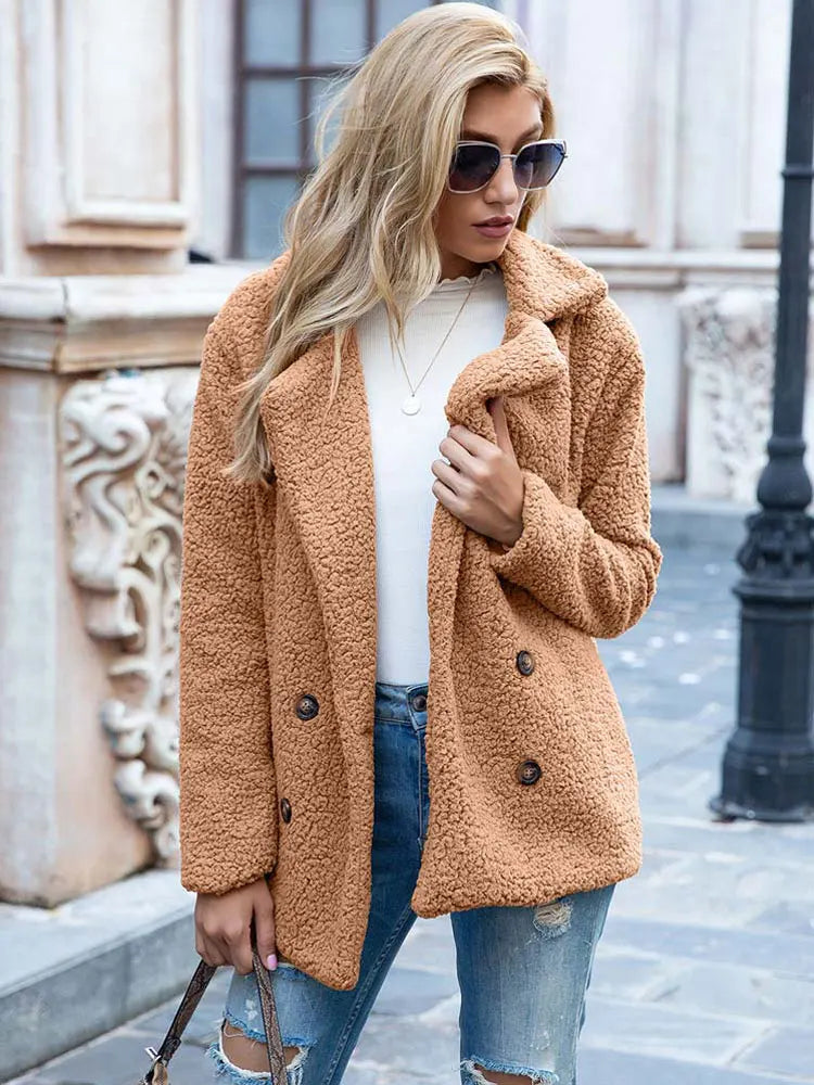 Kvinners Faux Fur Jakke Elegant Myk og Komfortabel 16