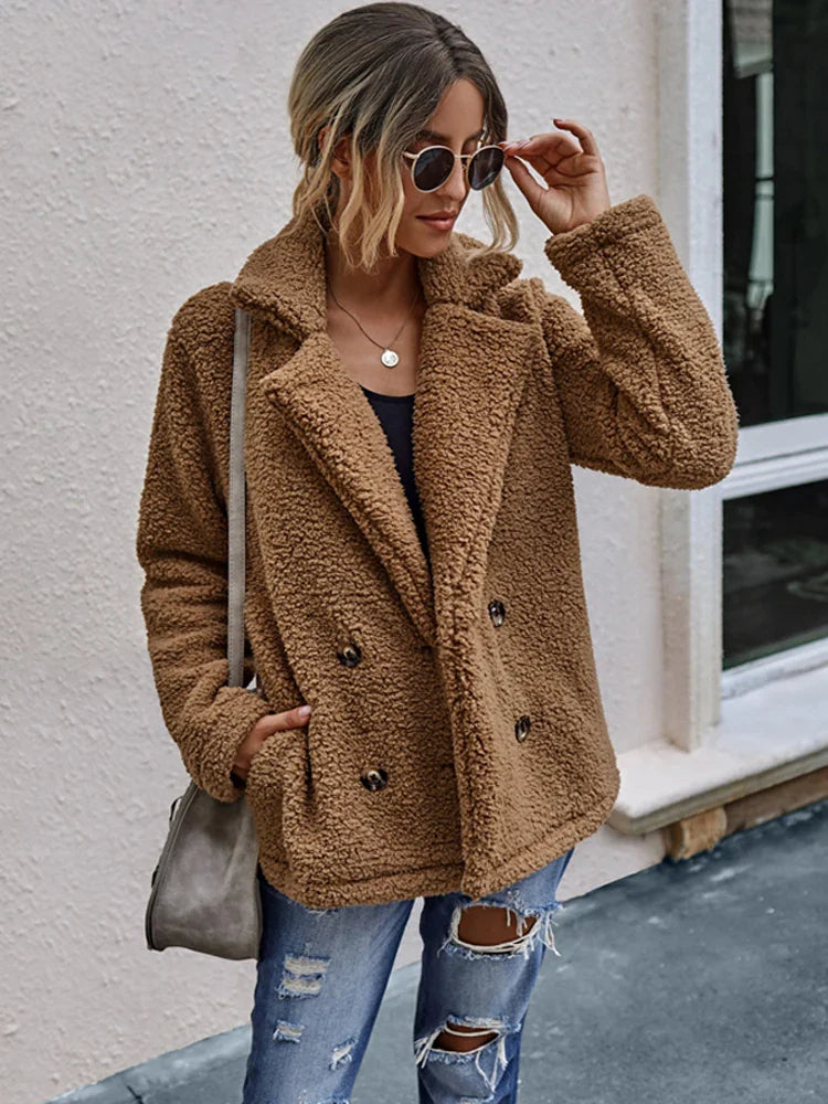 Kvinners Faux Fur Jakke Elegant Myk og Komfortabel 1