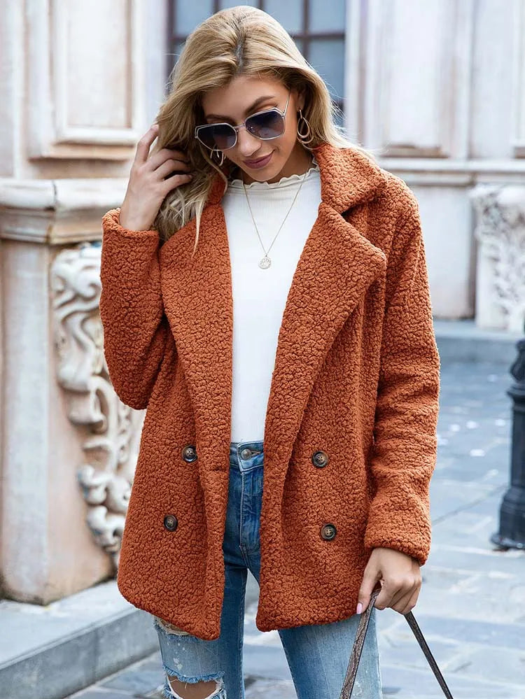 Kvinners Faux Fur Jakke Elegant Myk og Komfortabel 4