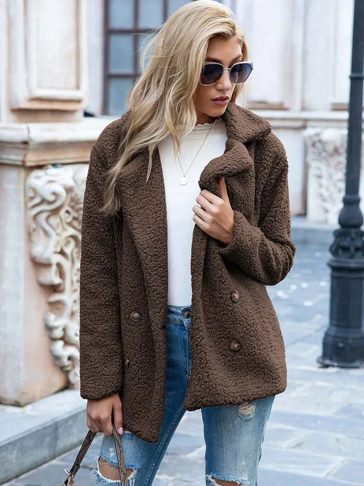 Kvinners Faux Fur Jakke Elegant Myk og Komfortabel 8