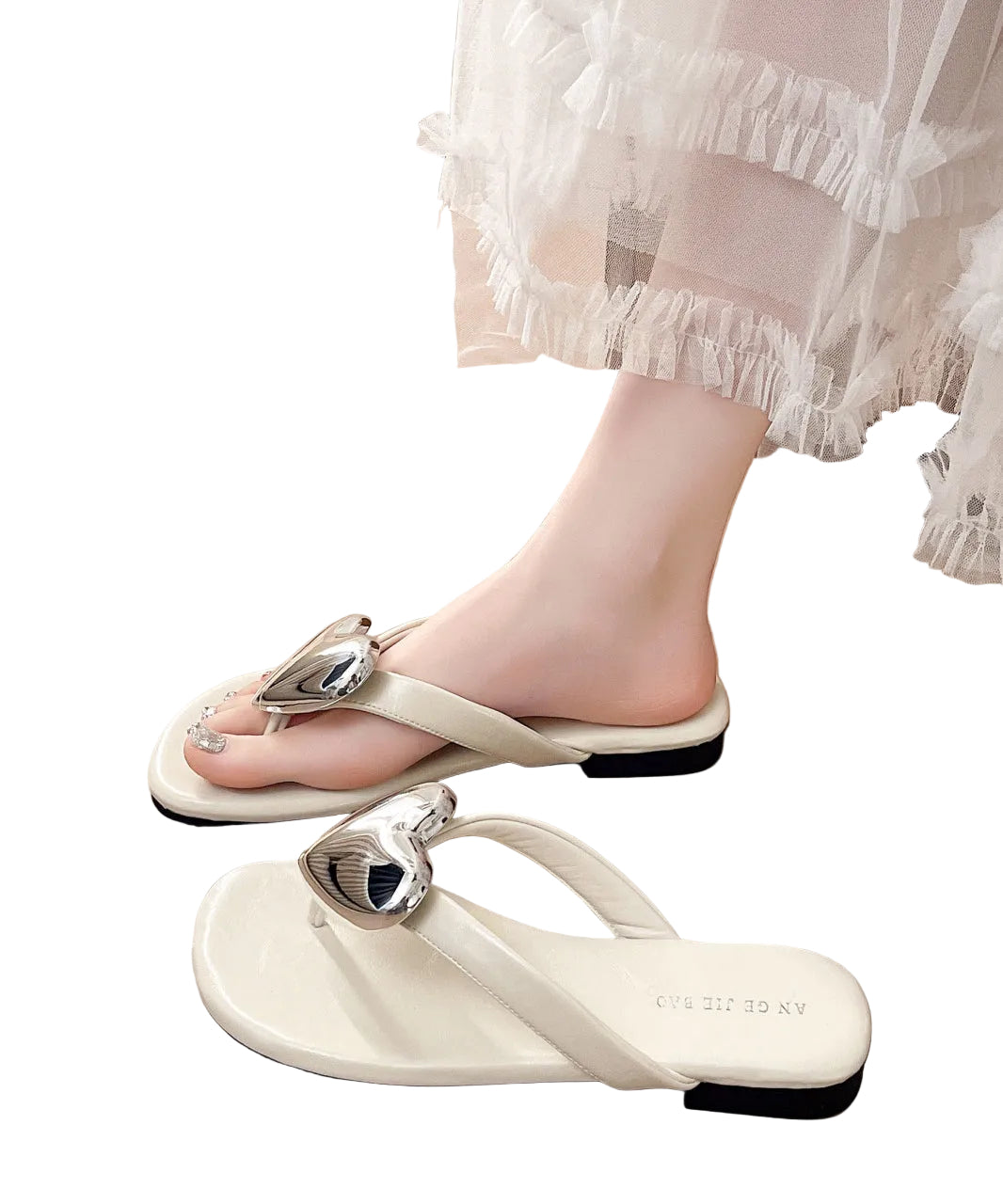 Kvinners Flip Flops med Paljetter 0