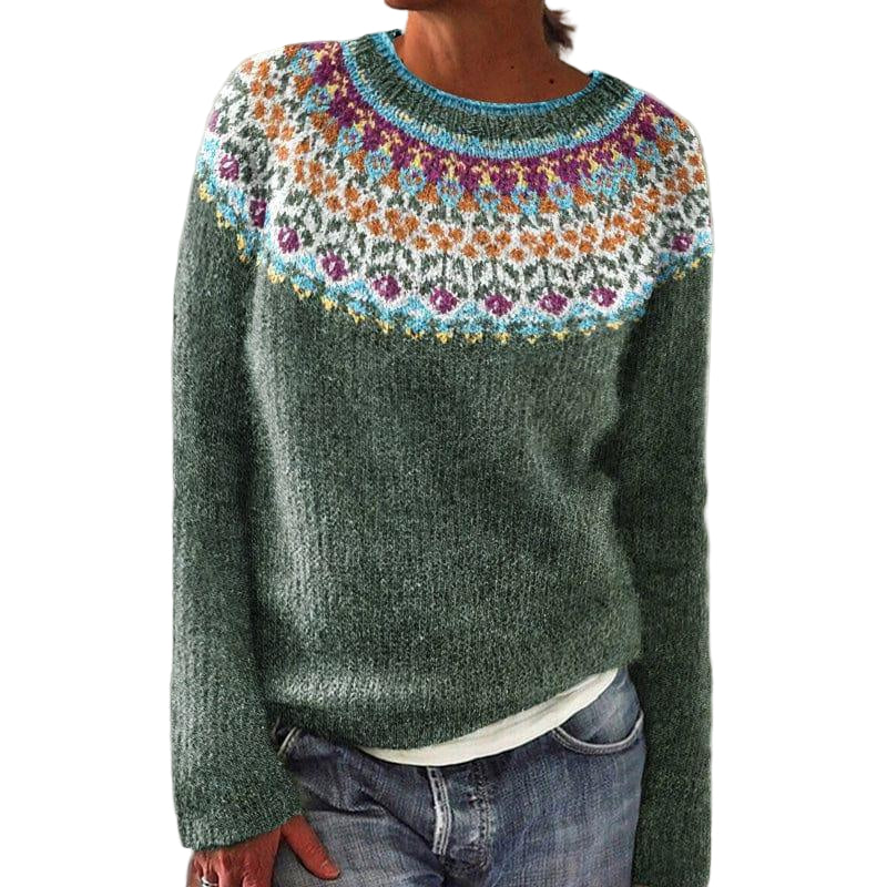 Kvinners Genser med Tribal-inspirert Mønster 0