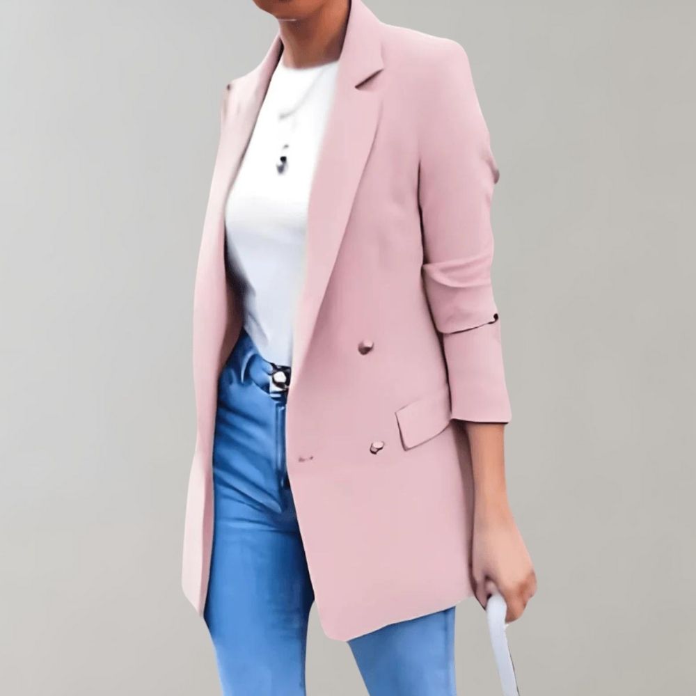Kvinners Høstblazer med Raffinert Design 4