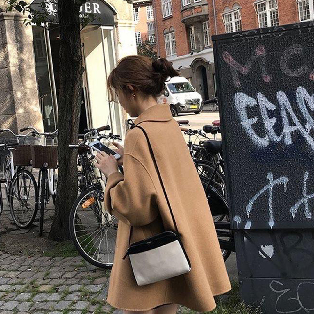 Kvinners Høstfrakk Tidløs Stil 2