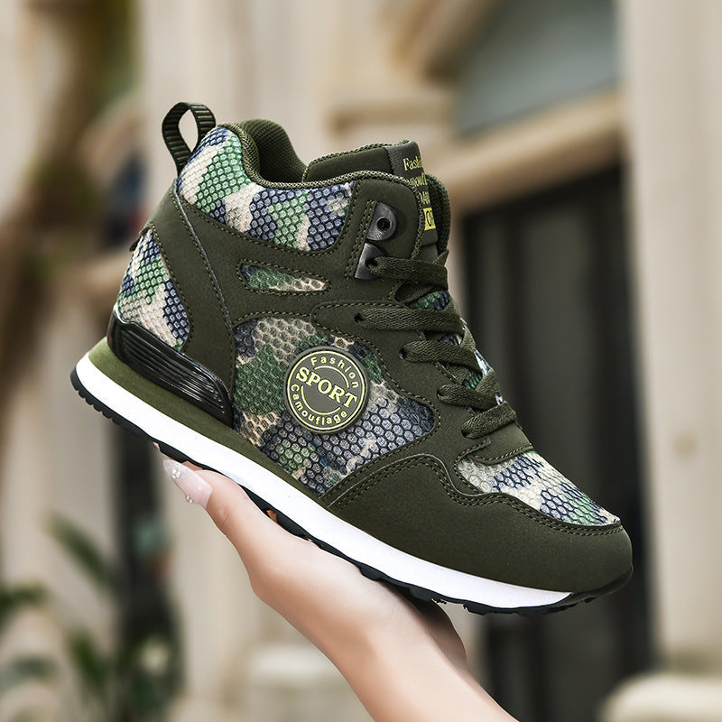Kvinners Høye Sneakers Kamuflasje Design 3