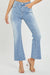 Kvinners Høyt Liv Crop Flare Lys Denim 1