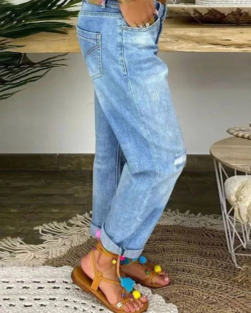 Kvinners Jeans Bukser Moderne Stil Komfort 1