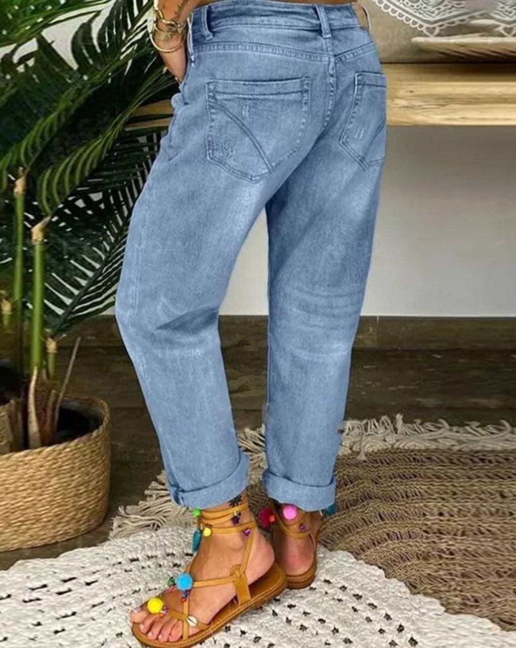 Kvinners Jeans Bukser Moderne Stil Komfort 2