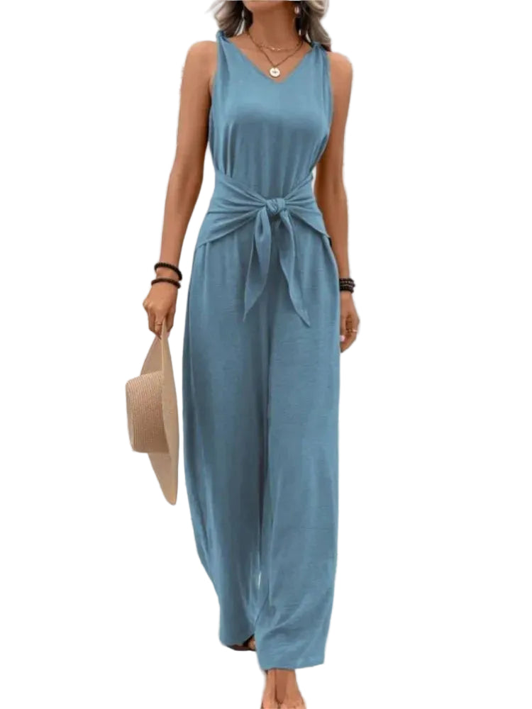 Kvinners Jumpsuit Uformell V-hals med Brede Ben 0