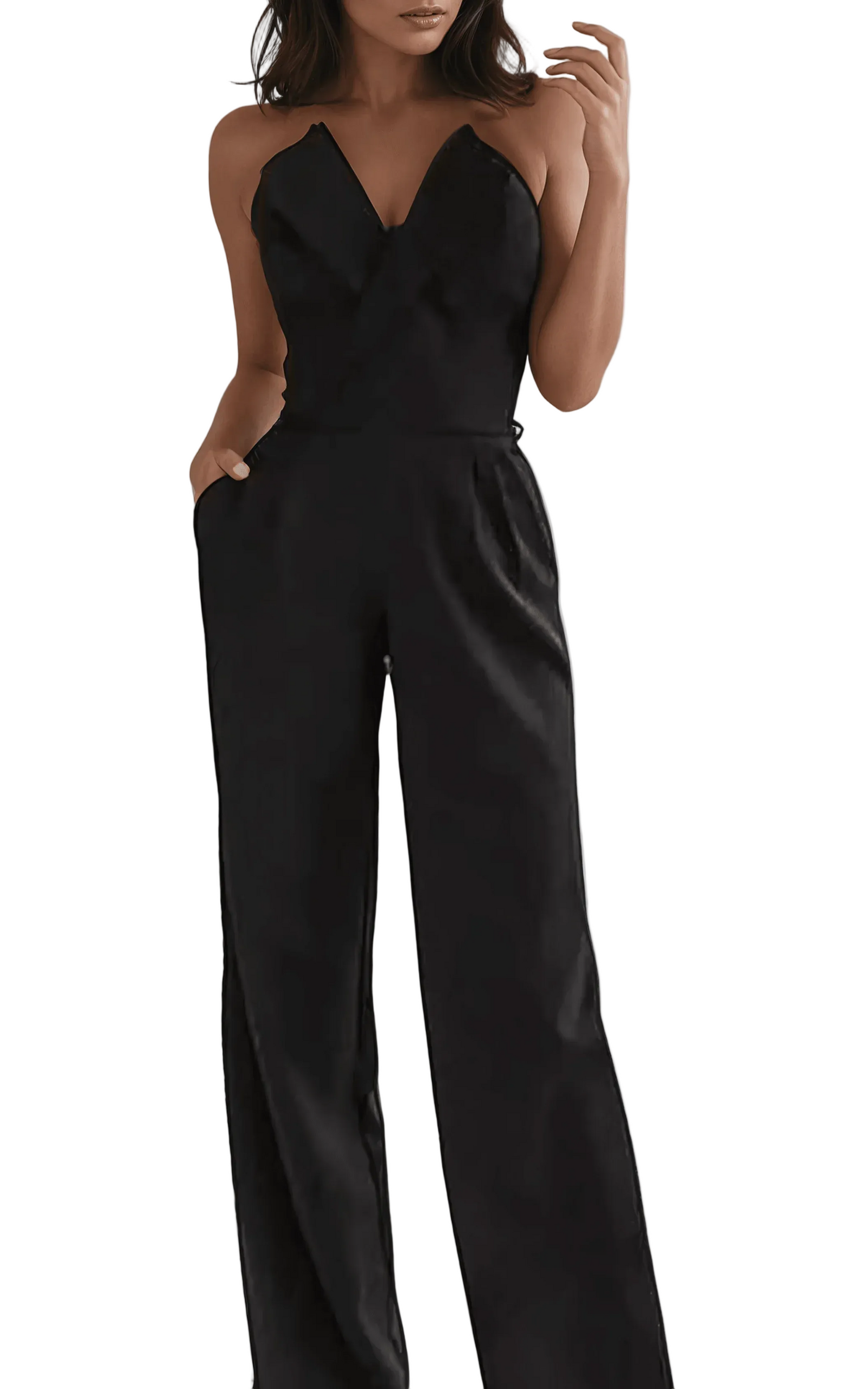 Kvinners Jumpsuit for Kontor og Forretningsbruk 0