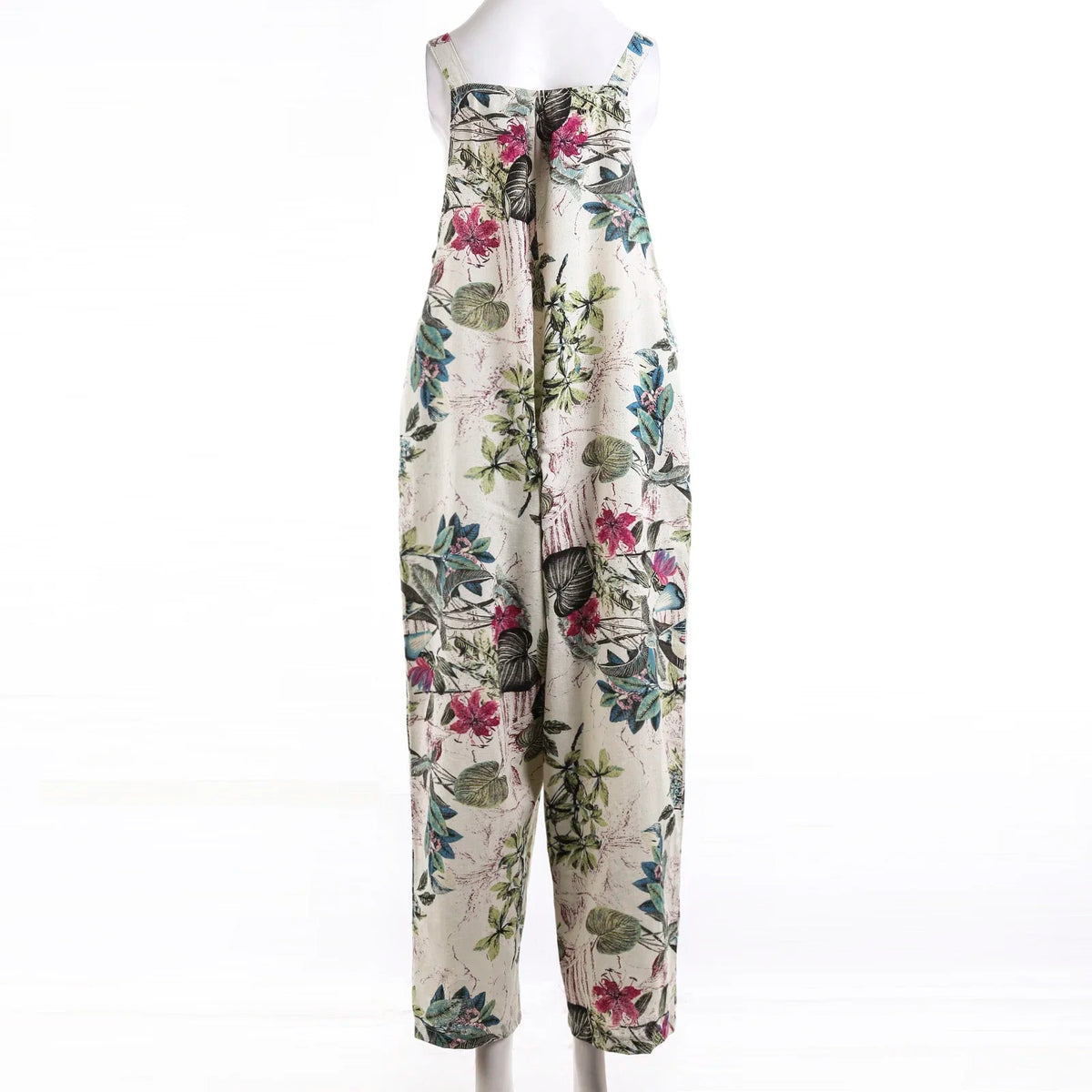 Kvinners Jumpsuit med Blomstertrykk og Firkantet Hals 5