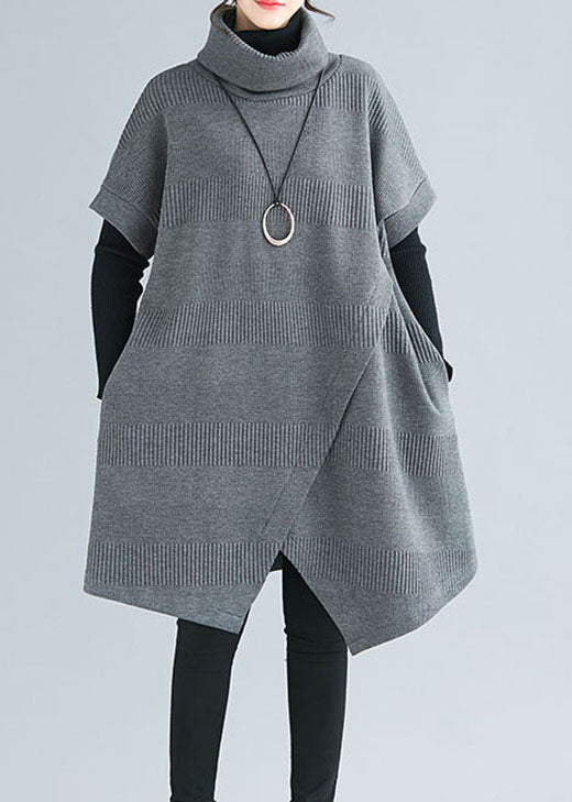 Kvinners Kjole med Asymmetrisk Design og Turtle Neck 2