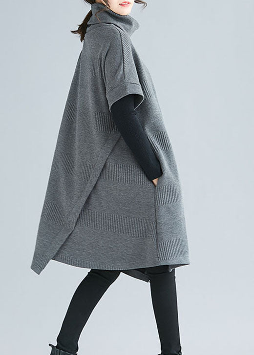Kvinners Kjole med Asymmetrisk Design og Turtle Neck 3