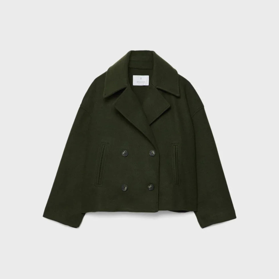Kvinners Kort Dobbeltspent Blazer 7